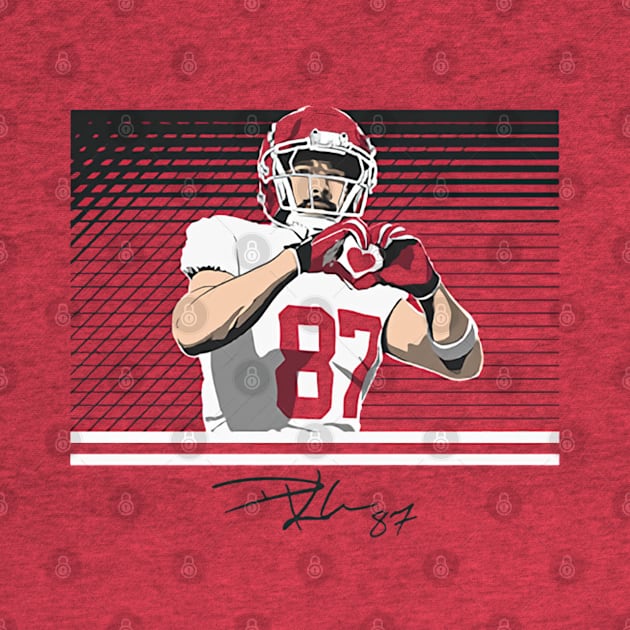 Travis Kelce Throw Up The Heart Hands by ganisfarhan